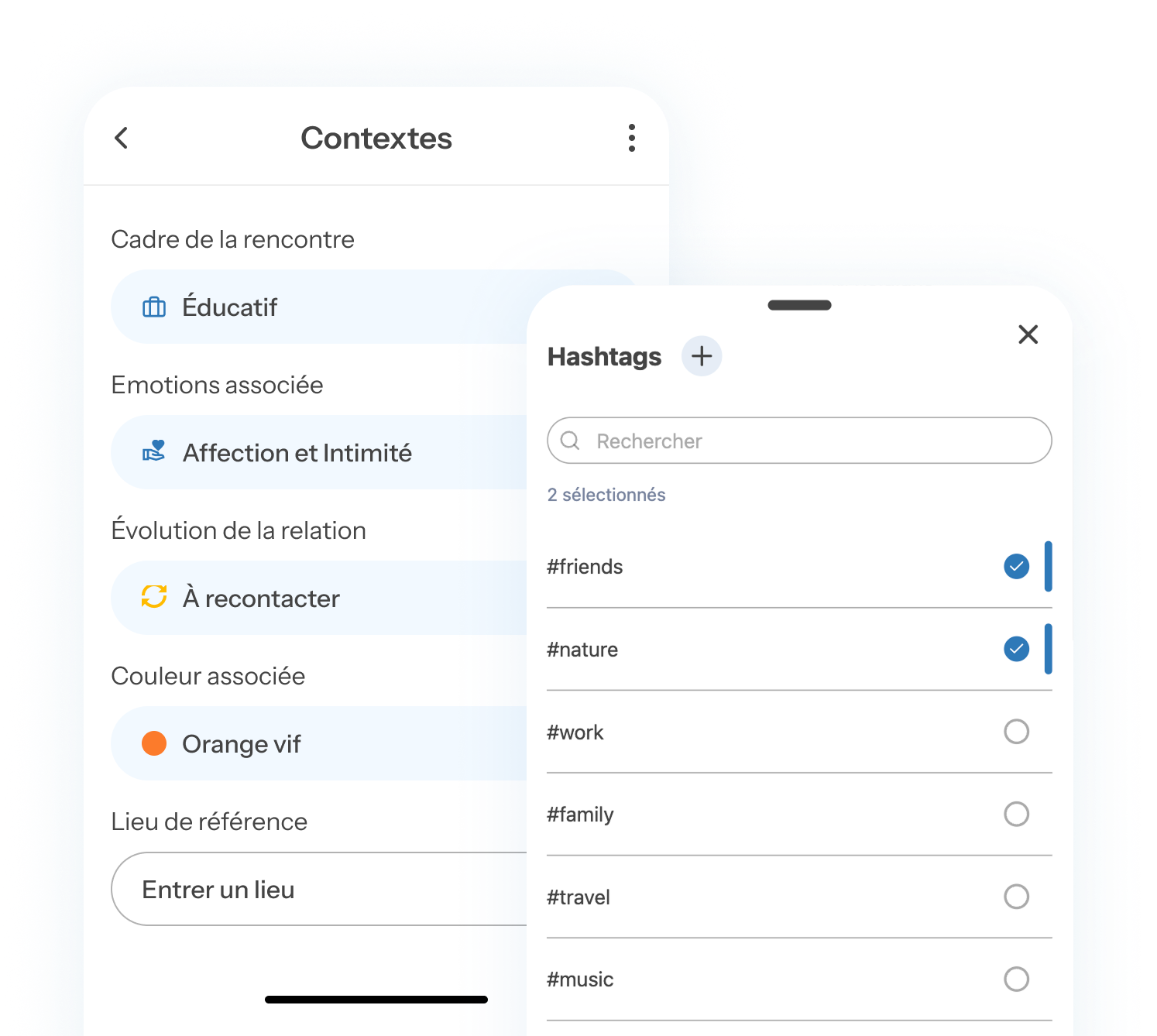 Contextes et Hashtags